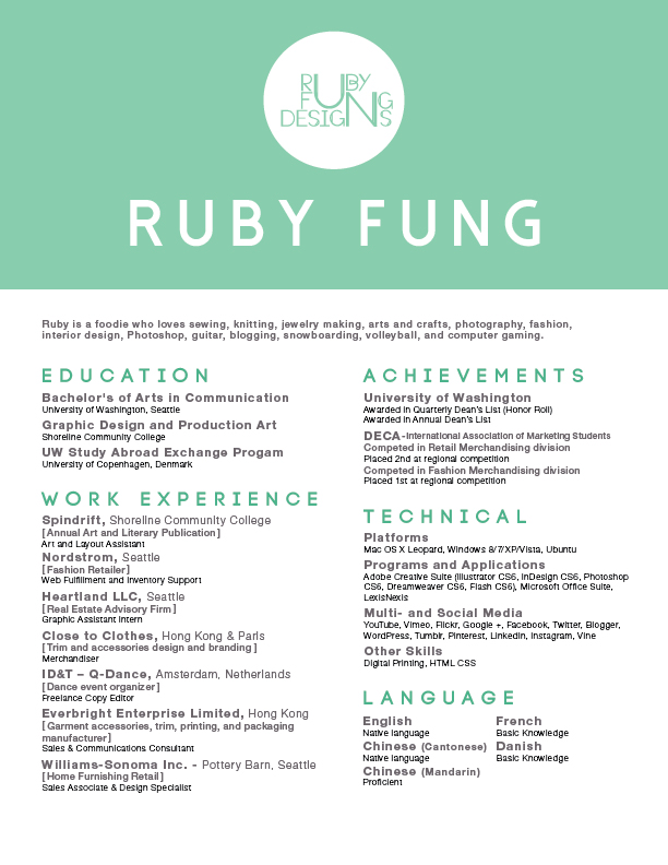 Ruby Fung Resume 2014